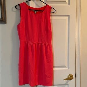 J. CREW Camille Dress Hot Pink Crepe Sleeveless
